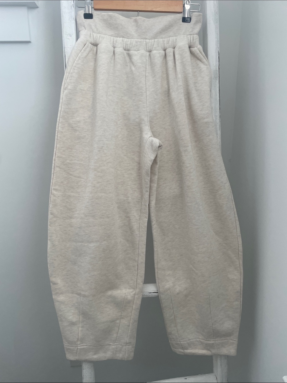 Women’s Cream Fleece Sweatpants - Comfortable Everyday Bottoms by Daily Practice